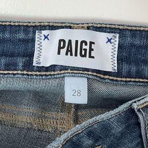 Paige high waisted, ankle cut skinny jeans